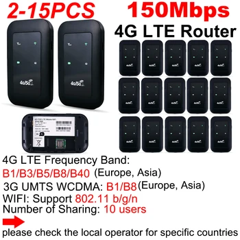 2-15 парчета LTE 4G Рутер WiFi Ретранслатор Усилвател на сигнала на Мрежата, Удължител за Мобилна Точка за Достъп за Безжична Mifi Модем Рутер, Слот за SIM-карти