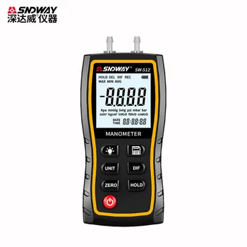 SNDWAY SW-512 Серия Цифров Манометър Манометър налягането на въздуха +-103,42 0,01 kpa Разрешение Набор от Инструменти за измерване на разликата в налягането на въздуха