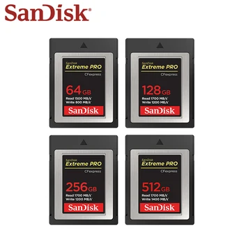 Карта памет SanDisk Extreme PRO CFexpress Тип B 4K Видео CFe Високоскоростна Карта памет, 64 GB, 512 GB, Съвместима с огледално-рефлексен фотоапарат XQD