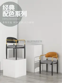 Луксозен стол за хранене Nordic light, модерен минималистичен стол, домашен облегалка, работно бюро, стол за грим, ежедневното стол