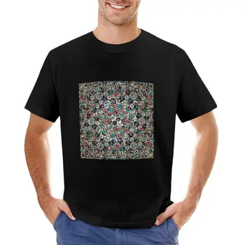 Миниатюрни листа: колекция от малки многоцветни накладки от листа, тениски с графичен дизайн, мъжки ризи