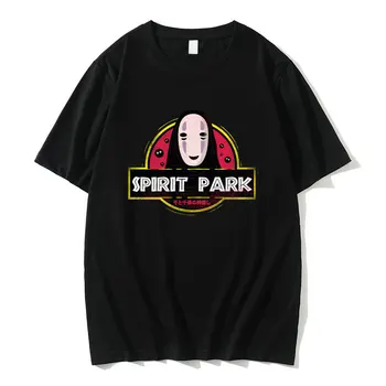 Мъжки Женски Забавни Тениски с образа на Парка духове Хаяо Миядзаки, Аниме 