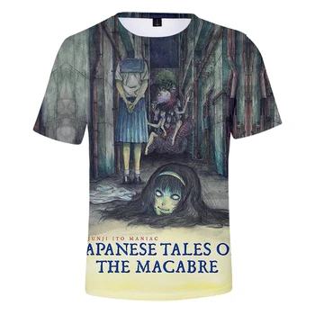 Нова тениска Junji Ito Маниак Japanese Tales of the Macabre с кръгло деколте и къс ръкав, Дамски Мъжки t-shirt Harajuku, градинска 3D облекло