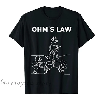 Забавна Тениска Инженер-електротехник Ohm's Law Ohm, Електронни Графични Тениски, Мъжки Модни Свободна Тениска с къс Ръкав XS-4XL, Върхове