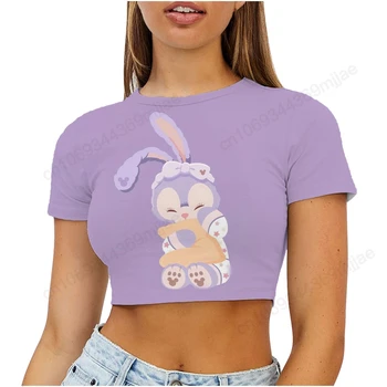 Тениска Y2k, Секси дамски тениски и блузи Къс топ, тениска, Естетична дрехи, Блузи Дисни 