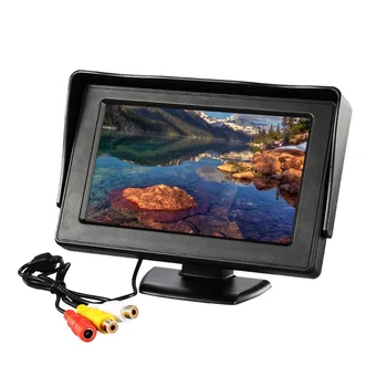 Авто монитор Паркинг дисплей с диагонал 4,3 Инча TFT Цветен LCD екран за задно виждане Настолен монитор