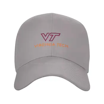 Логото на Virginia Tech С графичен Лого на марката, Висококачествен Деним, шапка, Вязаная капачка, бейзболна шапка