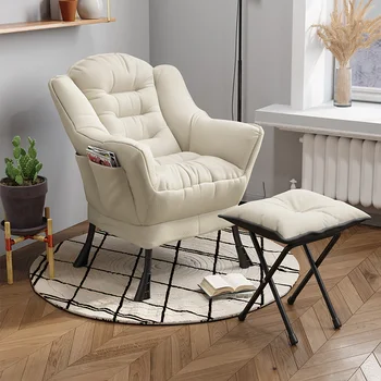 Дизайнерски столове за грим, Единични Столове за хол от бял метал, Мебели за дневна със скандинавски минималистичном стил Sillon Dormitorio