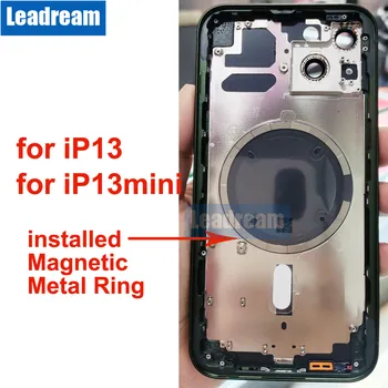 инсталиран магнитно метален пръстен делото за iPhone 13 Mini Pro 13 max с рамка на корпуса Странични ключови детайли на тавата за SIM-карти