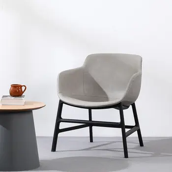 Скандинавски шезлонг със стол, домашен стол за хранене, лесна спалня, всекидневна, маса, стол за преговори, текстилен единична диван, стол