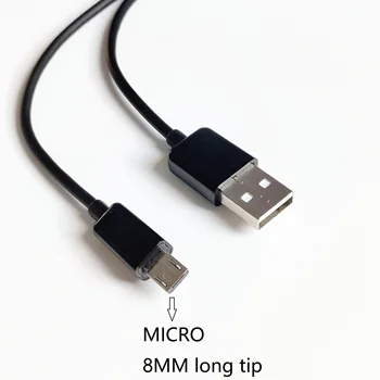Кабел Micro USB 2.0 трансфер на данни и зареждане с дължина 1 метър с върха на 8 мм