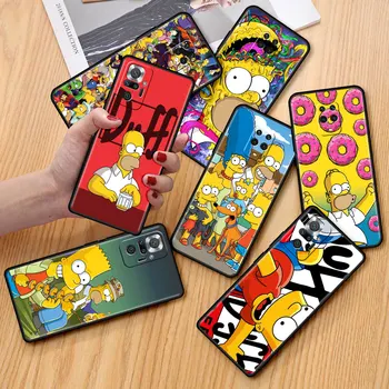 Калъф за Xiaomi Redmi Note 9 9S 8 8T 7 Pro 7A 8А 9А 9В Черна Мека Задната част на кутията на телефона K20 K30 Capa Cover 10 11 K40 The Simpsons Sac