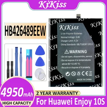 Мощна батерия KiKiss HB426489EEW 4950mAh за Huawei Enjoy 10S висок капацитет Batterij + Номер на песен