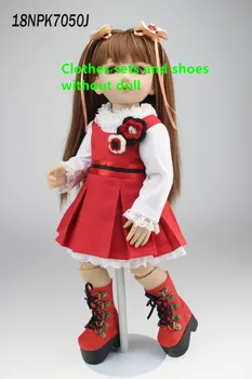 Ново записване, Модерно червена рокля с обувки за 18-инчовата американската кукли, Дрехи за момичета, Силиконова кукла-бебе, Играчка Reborn, Аксесоари за направи си САМ