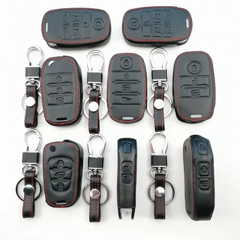 Калъф за ключове с 3/4/5 Бутони/Smart Remote Key Case за Kia Sportage ceed е Sorento Cerato Forte 2017 2018 2019, Кожен Калъф, Аксесоари