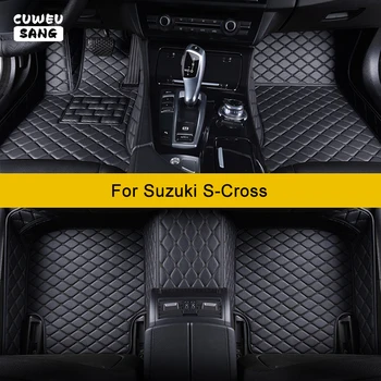 Автомобилни постелки CUWEUSANG по поръчка за Suzuki S-Cross ACross, автоаксесоари, килим за краката