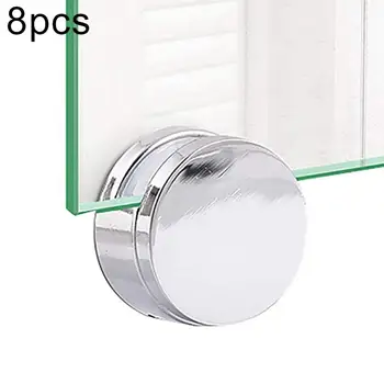 8шт 22 mm/27 mm с алуминиеви, Кръгли Стъклени Скоба За огледало в банята, Плътни Скоби, Титуляр