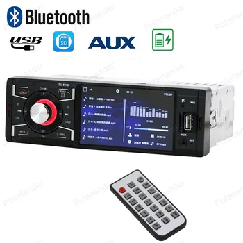 Авто Радио, Видео плеър, микрофон, Стереоприемник FM 1 Din MP5, 4-инчов HD екран, Вградена поддръжка на Bluetooth/FM USB/SD и AUX