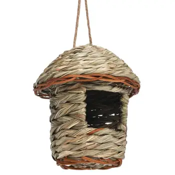 Птиче гнездо Със защита от надраскване, Сплетенное ръчно, Удобен Окачен Къщичка за птици-Папагали, Птичето Подвесное гнездо, Подслон в студено време