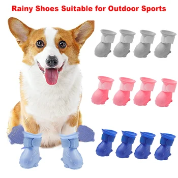 Лека обувки, мини обувки, Кучешки лапи, Износоустойчиви обувки за защита от дъжд и каучук, Непромокаеми ботуши за кучета, Кучешки сняг
