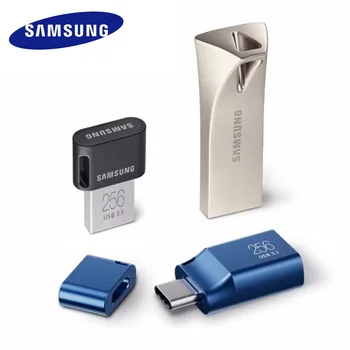 Samsung е USB Флаш памет от 64 GB 128 GB, 256 GB USB 3,1 Метална писалка-памет Memory Stick устройство за Съхранение на U-диск, Скорост на четене до 400 MB/s.