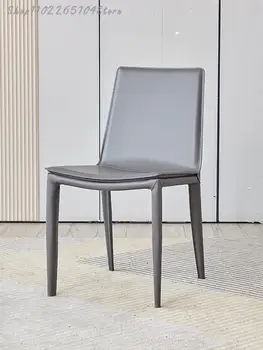 Седло Кожен Обяд стол Домашно Лесно Луксозно италианско минималистичное удобно кресло Дизайнер на ресторанта на хотел Nordic