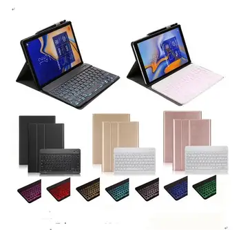 Клавиатура 7 цвята, калъф с подсветка За Huawei Mediapad T5 10 AGS2-W09/L09 AGS2-L03, таблет, Bluetooth, чанта за клавиатура + дръжка
