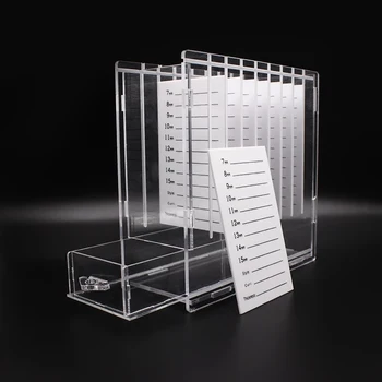 8 Слоя Прозрачни кутии за съхранение на миглите, витрина за грим, Държач за палети за удължаване на мигли, Прозрачен контейнер