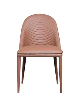 Италиански стил хол дома трапезария стол от скандинавски кожа арт-маса, стол модерен минималистичен дизайнерски креативна чиста червена кожа