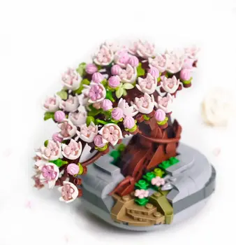 Градивен елемент на Букет 3D Модел за Декорация на Дома Растение В Саксия Хризантема Розата е Цвете В Събирането Тухлена Играчка За Подарък Gril