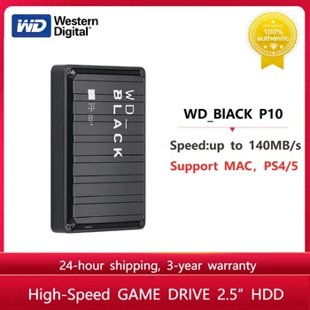 Western Digital WD Black P10 Игри външен преносим твърд диск 5 TB 4T 2T HDD 2.5 инча, Съвместима с PS4, PS5, Xbox One-PC.