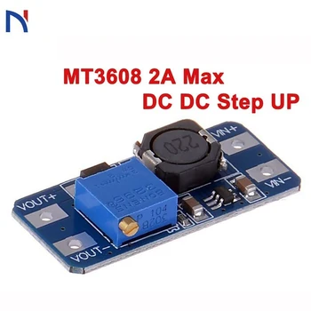 MT3608 2a max dc dc нагоре Регулатор на напрежение на постоянен ток в повишаващ Преобразувател Модул горивна Такса Максимална мощност 28V 2A за arduino