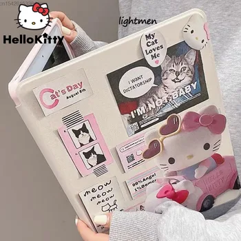 Sanrio Hello Kitty Сладко Аниме Нов графичен защитен калъф за iPad Въртящи калъф за iPad Air 5 4 3 Mini 6 Ipad 2022 10,2 11 инча