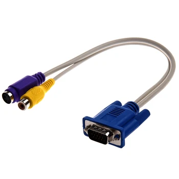 TV-out кабел-VGA адаптер за S-Video/RCA