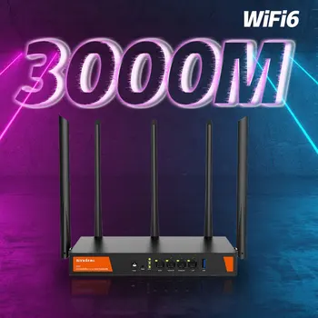 Tenda W30E Безжичен WiFi6 Корпоративен Мрежест рутер 4 * LAN Gigabit 3000 Mbps на 2,4 Ghz 5,8 Ghz USB 5G Точка за Достъп Двойна Банка AC Manager
