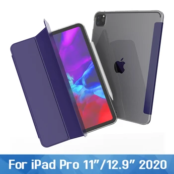 Мек калъф от TPU за iPad Pro 11 2th 2020 Калъф за таблет за iPad Pro 2020 11 инча 12,9 4-то поколение с функция за автоматично Събуждане и заспиване Smart Case делото