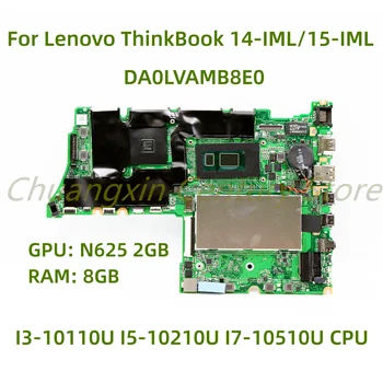 За Lenovo ThinkBook 14-IML/15-IML дънна платка на лаптоп DA0LVAMB8E0 с I3-10110U I5-10210U I7-10510U процесор N625 2 GB GPU, оперативна памет: 8 GB
