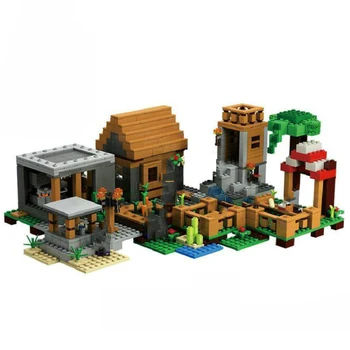 Нови Строителни блокове The Villages House Свине Alex Zombie Action, класически модел комплекти, Тухли, детски комплекти
