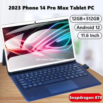 Нов Оригинален Tablet PC 4K Pad 14 Pro Max 128 GB, 512 GB Глобалната версия 2023 Таблет Android 12 Snapdragon 870 5G WIFI pk Pad 6 Pro