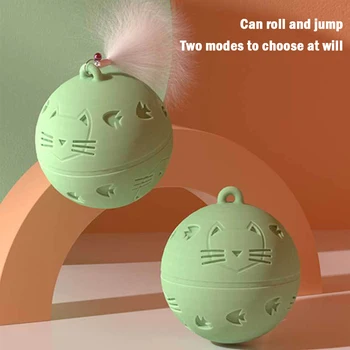 Вибрираща сензор за Котки Детска играчка Интерактивен автоматично катящийся топката USB Акумулаторни светещи силиконови нетоксични аксесоари за котки