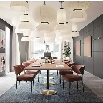 Модерни Мебели Стол за Хранене с Минималистичен Къща за Луксозна Кухня Ресторант Nordic Ins Свободно време за Творчески Стол С облегалка от ковано желязо